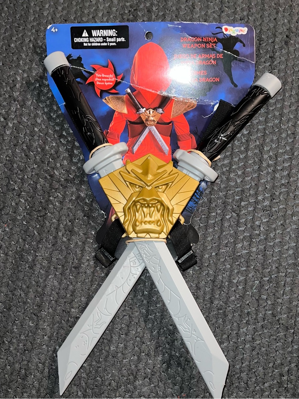 Disguise Dragon Ninja Sword Set - Gold, Black, Gray